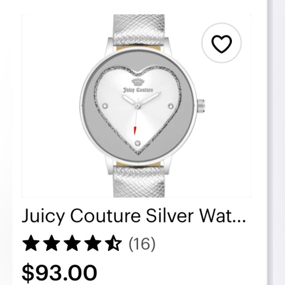 NWT Black Label Juicy Couture Watch in Stainless Silver w Rhinestone Accents - Picture 5 of 11
